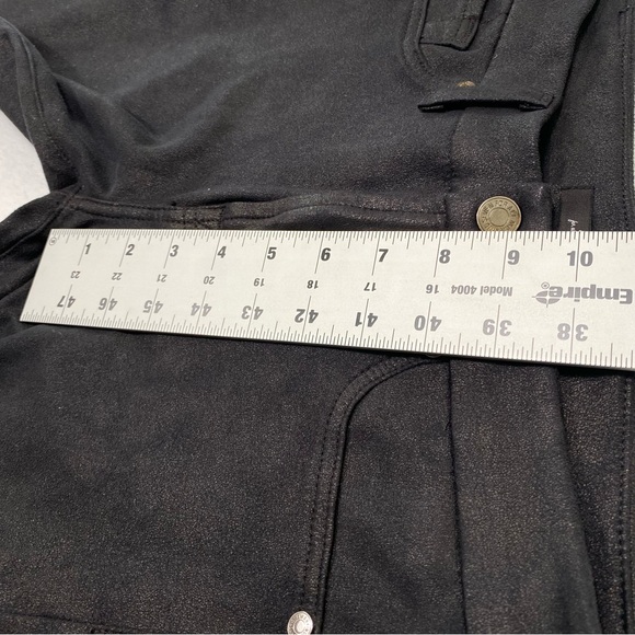 7 For All Mankind Shiny Spandex Black Skinny Pants Size 26 #1340 - Picture 11 of 12